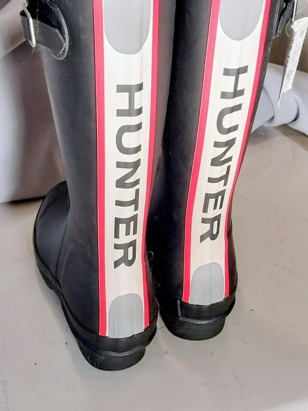NWT Hunter Kids' Original Tri-Colour Logo Backstrap Rain Boot Size 2b/3g